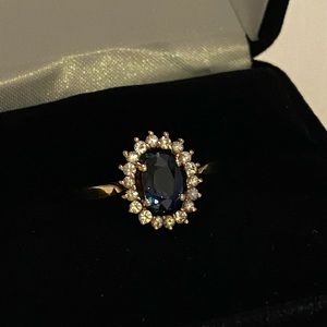 14k gold sapphire ring